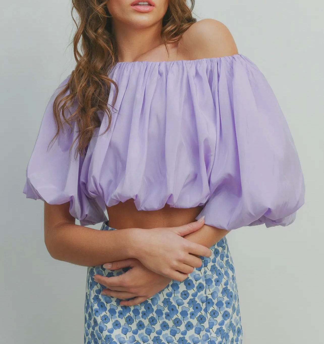 Purple Off The Shoulder