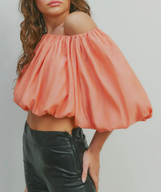 Coral Off The Shoulder